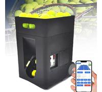 Lanciatore automatico di palline da tennis, programmazione intelligente per allenamento da solo, capacità di 50 palline con batteria a lunga durata, ideale per appassionati di tennis e giocatori