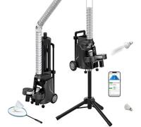Lanciatore automatico per volano da badminton con controllo app, contiene oltre 52 palline, frequenza di servizio regolabile 1.0S-5S, altezza di servizio 7 m, ideale per l'allenamento di giocatori e