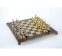 Lanciatore Del Disco Scacchi Set Oro & Argento Pezzi Degli Board 36Cm MANOPOULOS