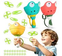 Lanciatore di Dischi Volanti da 3, Giochi da Esterno per Bambini 4-10 Anni | Giochi da Giardino per Bambini Perfetto per Natale, Compleanni e per il Gioco Genitori Figli