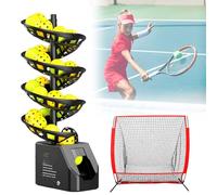 Lanciatore portatile di palline da tennis con telecomando, batteria 10H | Motore interamente in metallo con guscio in ABS, oltre a un raggio di lancio di 1,2 - 3,5 m e velocità controllata a distanza