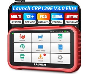 LANCIO CRP129E V3.0 OBD2 Scanner FCA AutoAuth 12 Reset Oil/EPB/TPMS/BMS/Codifica iniettori, spurgo ABS, motore ABS SRS AT SCAN strumento
