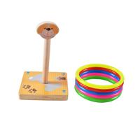 Lancio dell'anello in legno, gioco sportivo per bambini, genitori,