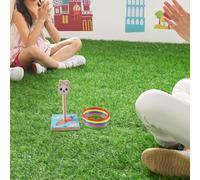 Lancio dell'anello in legno, gioco sportivo per bambini, genitori,