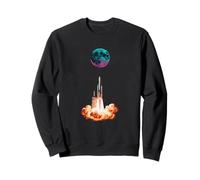 Lancio di Un Razzo lunare Retro Space Explorer Felpa