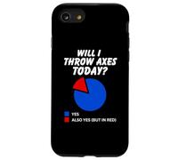 Lancio le asce oggi? Sì Lanciatore di ascia con grafico a torta sarcastica Custodia per iPhone SE (2020) / 7/8