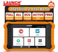 LAUNCH X431 Elite V2.0 OBD2 Auto Diagnostica di Tutti i Sistemi per Renault, 50+ Funzione di Ripristino, Oil Reset Bidirezionale Codifica ECU Battery Registration OBDII Scanner