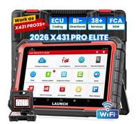 LANCIO X431 PRO ELITE 8 pollici Strumenti diagnostici per auto italiani Auto OBD OBD2 Scanner Tutti i sistemi CAN FD/DOIP Test attivo 35 Reset codifica ECU