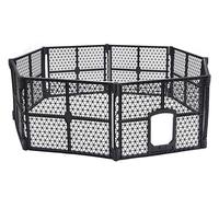 Lanco - Gabbia a 8 pannelli in plastica con porta. Facile montaggio e trasferimento. Resistente. Per Interni ed Esterni. Misure: 171 x 171 x 67 cm.