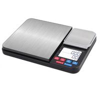 Lancoon Bilancia da cucina digitale con piattaforme di peso doppio ricaricabile 12 unità di pesatura in acciaio inox superiore chiaro display retroilluminato per il cibo erbe medicinali tè gioielli