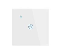 Lancoon Interruttore a Parete Tattile con Indicatore LED Blu Telecomando Intelligente Wireless Supporto per la Condivisione Della Famiglia Funzione Timer Cavo Neutro Richiesto(bianco, 1 banda)