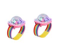Lancoon Luce da discoteca, confezione da 2 pezzi, portatile, mini lampada LED portatile, per notte, stroboscopio, orologio da polso, ricarica USB, controllo vocale con ventosa, danza, DJ Club (rosa)