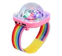 Lancoon Luce da discoteca, portatile, mini lampada LED portatile, per notte, stroboscopio, cinturino USB, ricarica vocale con ventosa per bambini, feste, auto, danza, DJ Club (rosa)