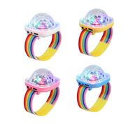 Lancoon Luce da discoteca, portatile, mini lampada LED portatile, per notte, stroboscopio, cinturino USB, ricarica vocale con ventosa per feste, auto, danza, DJ Club (rosa/giallo/blu/bianco)