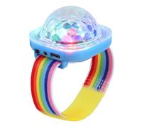 Lancoon Luce da discoteca, portatile, mini lampada LED portatile, per notte, stroboscopio, cinturino USB, ricarica vocale con ventosa per bambini, feste, auto, danza, DJ Club (blu)