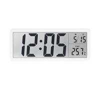Lancoon Orologio Elettronico da Parete LCD con Interruttore ℃/℉ per Temperatura, Data, Silenzioso, 12/24 Ore, Appendibile, 2 Tipi di Posizionamento per Decorazione della Casa, Soggiorno, Camera da