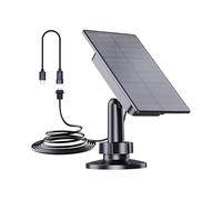 Lancoon Pannello solare per fotocamera Blink 2W IP66 impermeabile con cavo 3M Batteria integrata Adattatore di tipo C compatibile con Blink Outdoor 4 Wyze Supporto regolabile