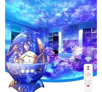 Lancoon - Proiettore a Forma di Uovo con Dinosauri, Stelle, Modalità Sonno, Rumore Bianco, USB, Decorazione per Cameretta dei Bambini, Controllo Remoto