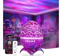 Lancoon Proiettore di stelle a forma di uovo di dinosauro, decorazione per la stanza dei bambini con riproduzione musicale e effetto ondulazione dell'acqua, alimentato tramite USB, modalità di