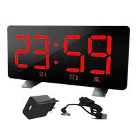 Lancoon Radiosveglia Ampio Display Digitale 4 Luminosità Volume Regolabile per camera da letto Cavo di Alimentazione Domestico e Adattatore Inclusi