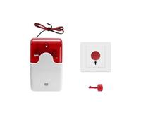 Lancoon Stroboscopio, sirena acustica, 110 dB, allarme di sicurezza cablato, 12 V, sistema di allarme, sistema di sicurezza per casa, comunità, affari, fabbrica, emergenza di evacuazione