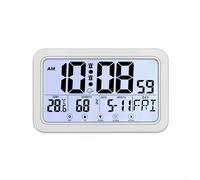 Lancoon Sveglia a Schermo Tattile con Retroilluminazione, 2 Set Musicali Snooze Display Temperatura e Umidità Data e Giorno, Porta di Ingresso USB/Android, Appeso o In Piedi per Camera da Letto