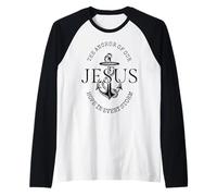 L'ancora del nostro Gesù spera in ogni tempesta Maglia con Maniche Raglan