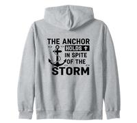 L'ancora regge Nonostante la Tempesta Cristiana Felpa con Cappuccio