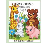 Land Animals Coloring Book: AGES 3-7