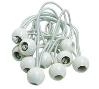 Land-Haus-Shop - Tiranti elastici di ricambio, per tende e gazebo, 10 pezzi, 18,5 cm, 20530, bianco