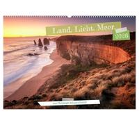 Land. Licht. Meer. (Wandkalender 2026 DIN A2 quer), CALVENDO Monatskalender: Küsten, geformt von Wind und Wellen.
