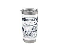 Land of The Free 250 Bison Eagle 4 luglio Bicchiere termico in acciaio inox doppia parete