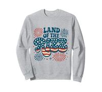Land of the Rizz Groovy 4 luglio Fuochi d'artificio patriottici USA Felpa