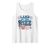 Land of the Rizz Vintage USA Groovy 4 luglio Fuochi d"artificio Canotta