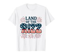 Land of the Rizz Vintage USA Groovy 4 luglio Fuochi d"artificio Maglietta