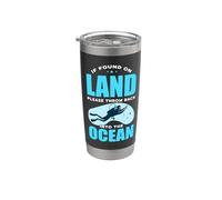 Land Please Throw Back Into The Ocean Scuba Dive Diving Bicchiere termico in acciaio inox doppia parete