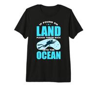 Land Please Throw Back Into The Ocean Scuba Dive Diving Maglietta Premium