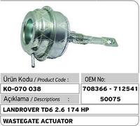 Land Rover 2.0 - Attuatore Wastegate Range Rover 2.9 Turbo 708366 / 712541-5007S