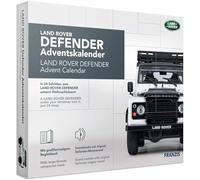FRANZIS 67155 Calendario Dell'Avvento Land Rover Defender, Kit di Montaggio in Metallo, Scala 1:43, Modulo Sonoro e Libretto di 50 Pagine, Colore Bianco, Nero, Multicolore, standaard