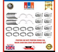 Land Rover Defender Jagaur XF XJ 5.0PETROL 508PS Motore Cuscinetti Con Fasce Set