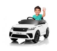 Land Rover Range Rover VELAR 12V - Bianco Auto elettrica per Bambini e Bambine/Batteria 12v/ Telecomando parentale /2 potenti Motori 25W ciascuno/Apertura puerta/Luci e Musica/Sospensioni Ruote