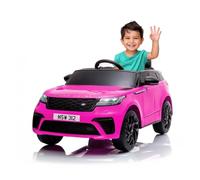 Land Rover Range Rover VELAR 12V - Rosa - Auto Elettrica per Bambini/Telecomando Parentale/Cintura di Sicurezza/Palanca Marce/Musica/Luci LED
