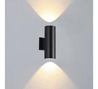 Landa a Parete Esterna cilindrica a LED Moderna Minimalista in Alluminio Alluminio A Impermeabile Luce 3000K su e Giù Lampada Luminosa Lampada da Parete Garage Fence Porta Fence Luce Sconce Made in