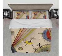 LANDERSION Linee astratte Geometrico Pattern Set di biancheria da letto Arte contemporanea Copripiumino moderno 3 pezzi morbido e traspirante Set copripiumino per tutte le stagioni 200x220cm