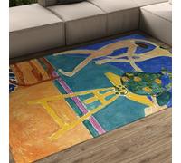 LANDERSION Opere d'arte classiche Tappeti da soggiorno stampati Tappeto vintage Art Dance Theme Home Decor tappeto Lavabile Antiscivolo tappeti per Studio Office 160x230cm