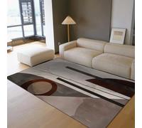 LANDERSION Tappeti Estetica Retrò Geometria Astratta Moquette per camera da letto Tappeto grigio Nordic Branch minimalista per soggiorno Tappetino facile da pulire 150x210cm