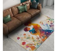 LANDERSION Tappeti per la Festa della Mamma 60x120cm Arte estetica moderna Zerbino interno per ingresso Acquerello Floreale lavabile Tappeto per soggiorno Moquette sottile lavabile