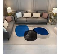 LANDERSION Tappeto lavabile 160x200cm per soggiorno Large Soft Asstrat Geometry Carpets per camera da letto sala da pranzo antiscivolo pieghevole sotto il tavolo