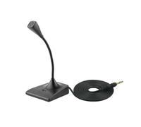 LANDIBO Microfono per PC da 3,5 mm, microfono professionale regolabile a collo d'oca compatibile con PC/Mac, plug and play, registrazione, giochi, streaming, podcast (3,5 mm)