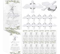 Landical Bomboniere funebri per celebrazione della vita, spilla commemorativa a forma di colomba con scritta "Forever in Our Hearts", per biglietti e borse, come idea ricordo per ospiti, famiglia